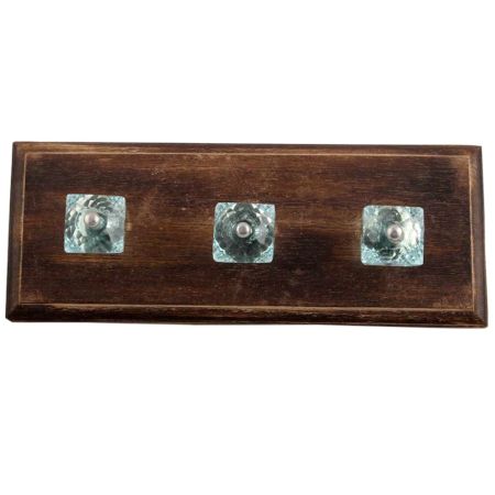 Water Glass Square Cut Wooden Hooks